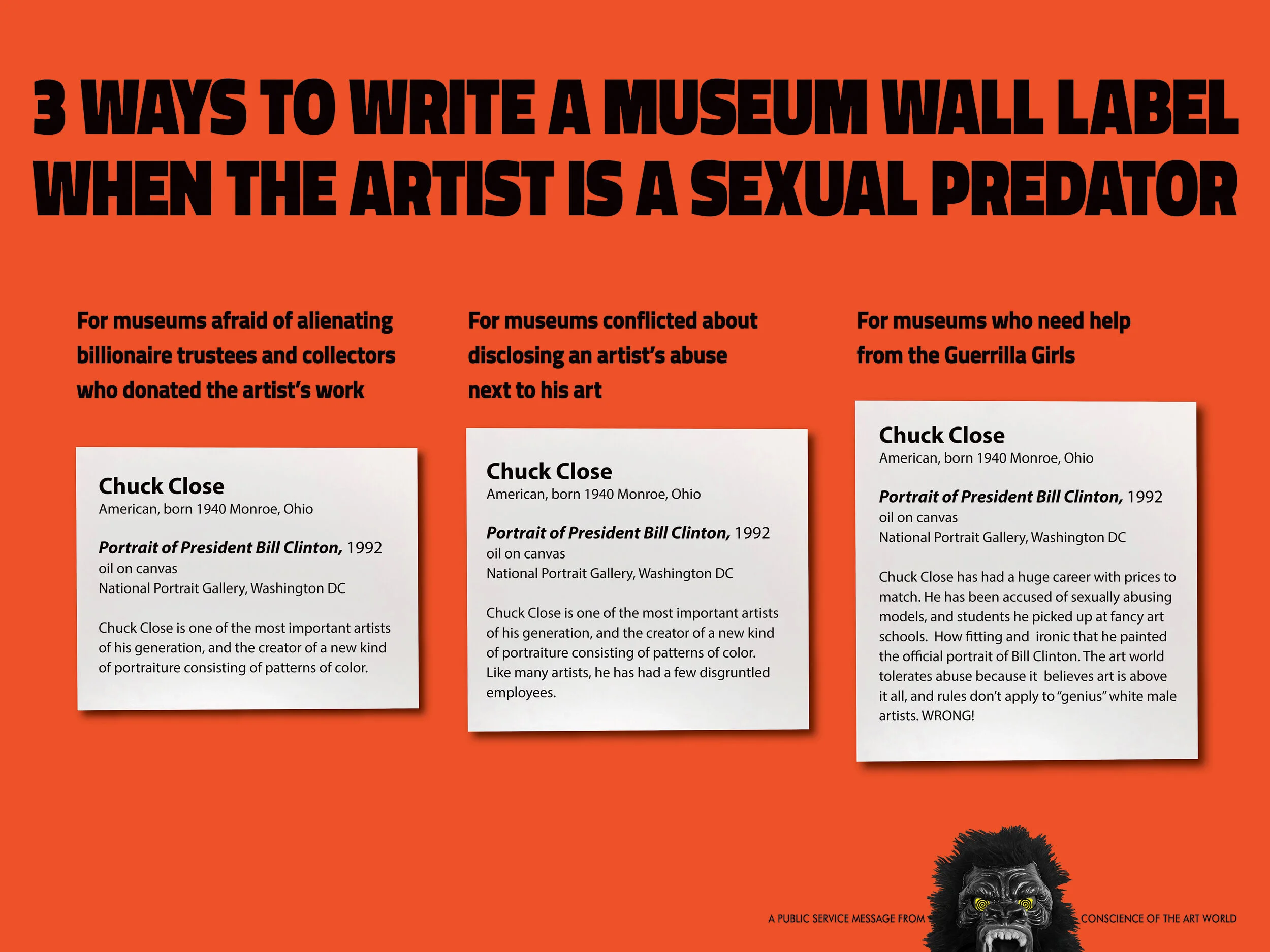 Guerrilla Girls — Art At A Time Like This